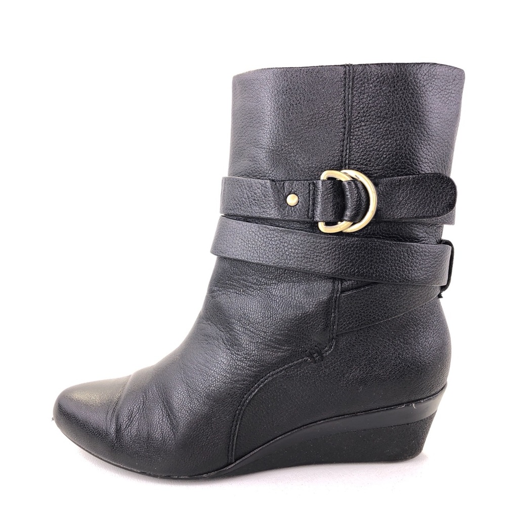 Circa Joan & David Grayton Black Leather Boots 8M